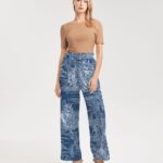 Blue Tiger Scene Women’s High-Rise Wide Leg Pants
