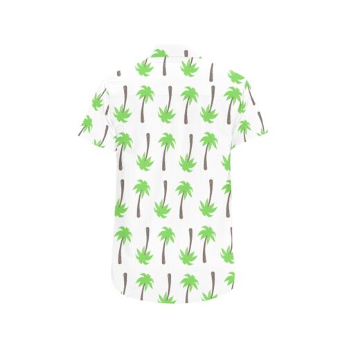 Palm Tree Pattern Men's Shirt (White) - Image 4
