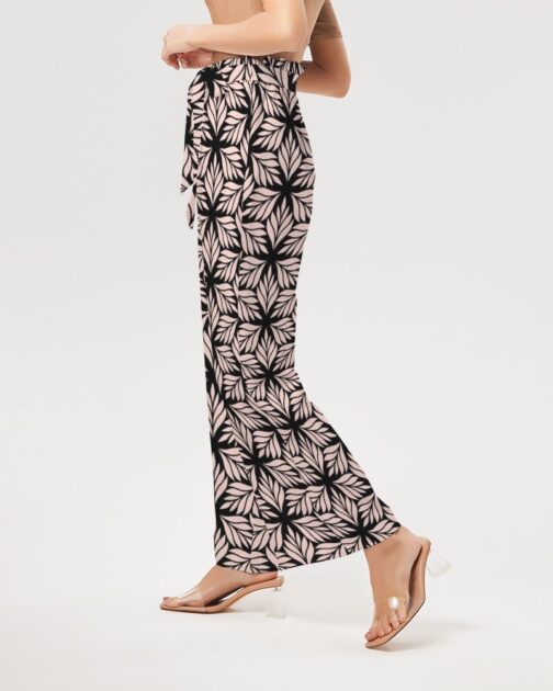Pink Leaf Geo Women’s High-Rise Wide Leg Pants