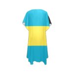 The Bahamas Flag Mid-Length Chiffon Cover Up