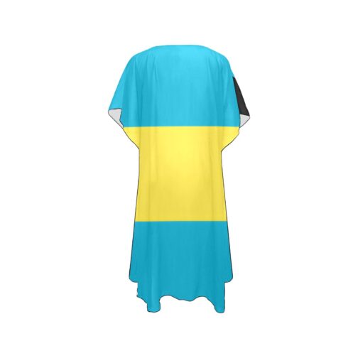 The Bahamas Flag Mid-Length Chiffon Cover Up