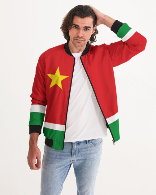 Guadeloupe Flag Men's Bomber Jacket