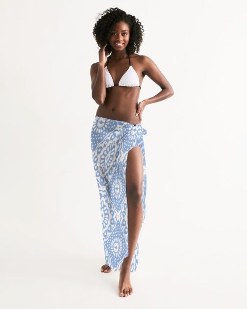 Blue Tile Swim Cover Up