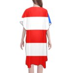 Puerto Rico Flag Back Print Mid-Length Chiffon Cover Up