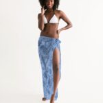 Blue Toile Floral Swim Cover Up