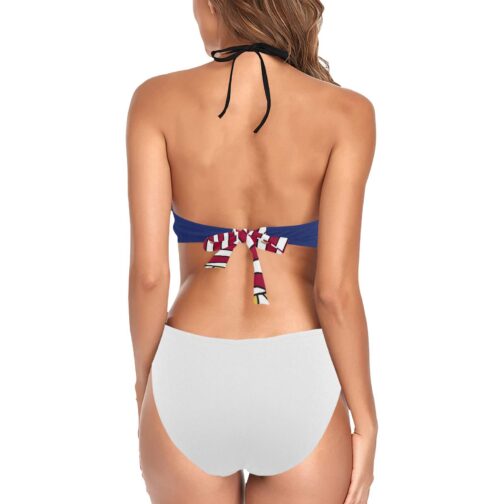 US Virgin Islands Flag Women’s Fringe One Piece Swimsuit