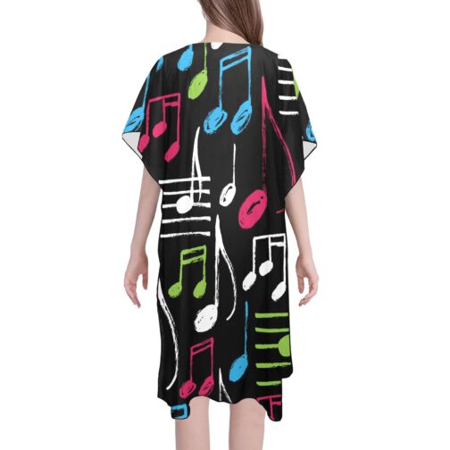 Music Notes Mid-Length Chiffon Cover Up