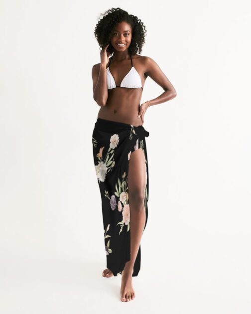 Floral Pattern Swim Cover Up