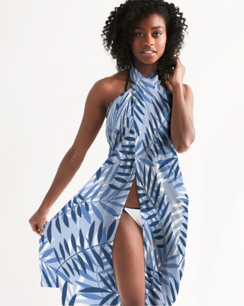 Layered Plams Swim Cover Up