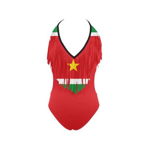 Guadeloupe Flag Women’s Fringe One Piece Swimsuit