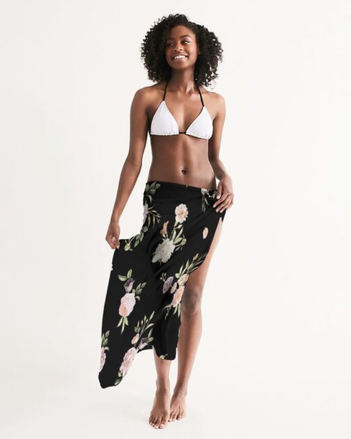 Floral Pattern Swim Cover Up