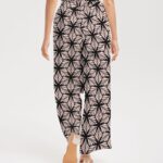 Pink Leaf Geo Women’s High-Rise Wide Leg Pants