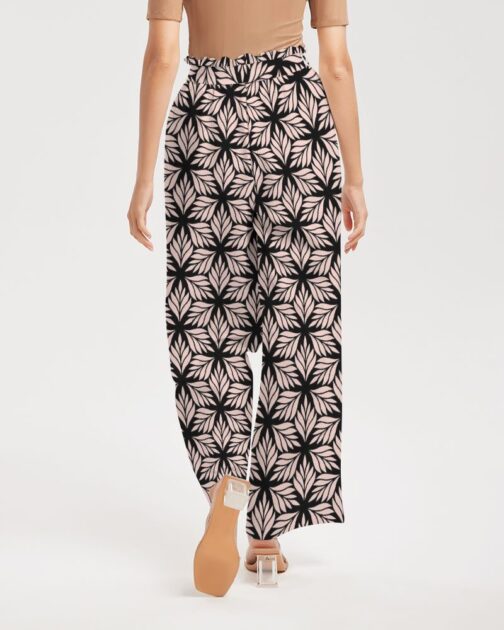 Pink Leaf Geo Women’s High-Rise Wide Leg Pants