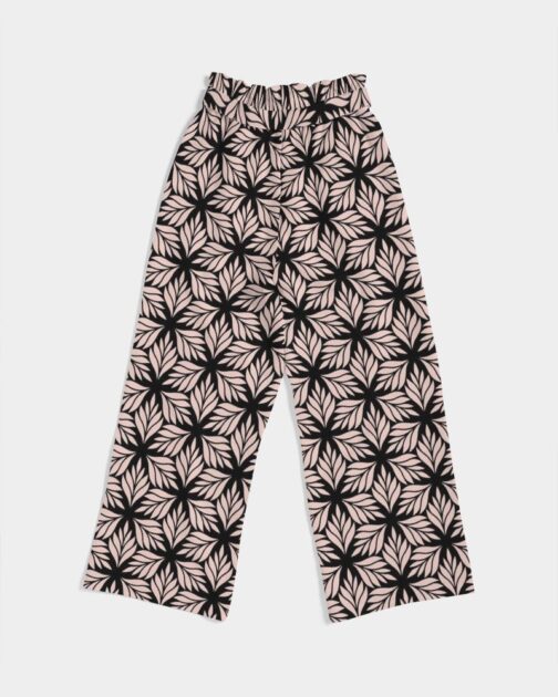 Pink Leaf Geo Women’s High-Rise Wide Leg Pants