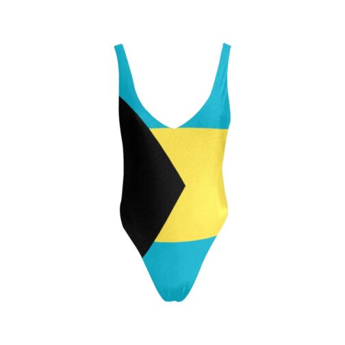 The Bahamas Flag Backless High Cut Swimsuit