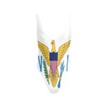 US Virgin Islands Flag Backless High Cut Swimsuit