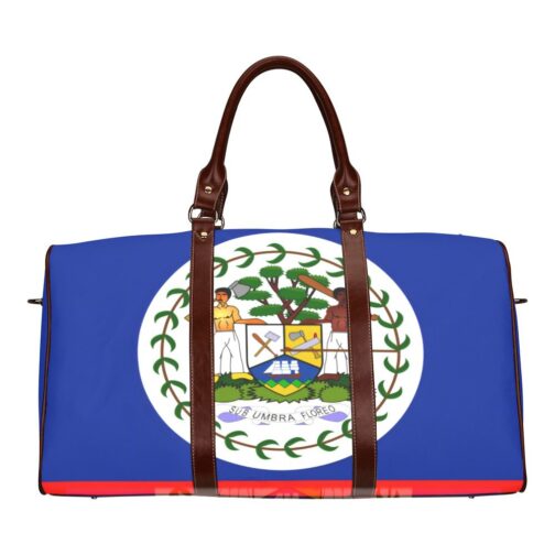 Belize Flag Travel Bag (Brown)