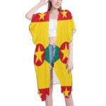Grenada Flag Mid-Length Chiffon Cover Up