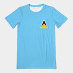 Saint Lucia Flag Pocket T-Shirt