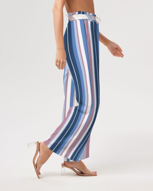 Beach Stripe Women's High-Rise Wide Leg Pants