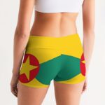 Grenada Flag Women’s Mid-Rise Yoga Shorts