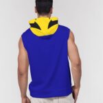 Barbados Flag Mens Sleeveless Hoodie