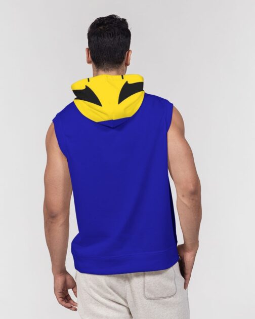 Barbados Flag Mens Sleeveless Hoodie
