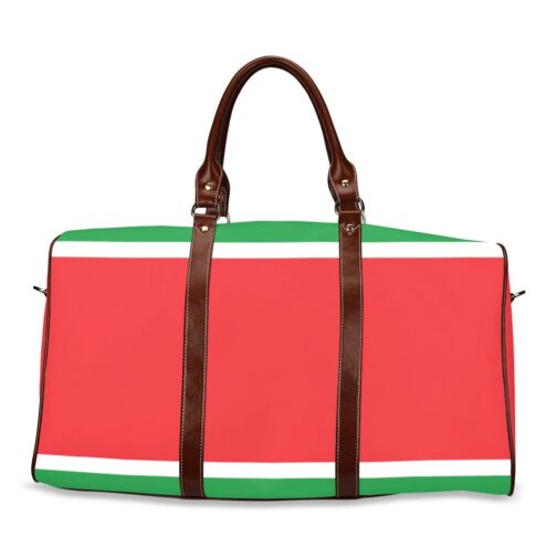 Guadeloupe Flag Travel Bag (Brown)