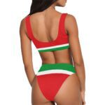 Guadeloupe Flag High-Waisted Bikini
