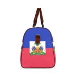 Haiti Flag Travel Bag (Brown)
