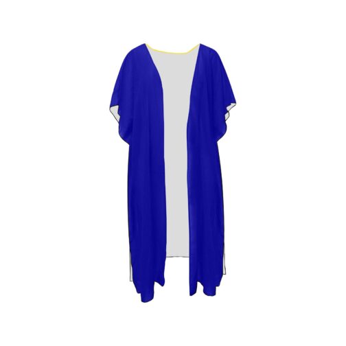 Barbados Flag Back Print Mid-Length Chiffon Cover Up