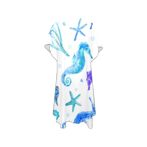 Ocean Seahorse Mid-Length Chiffon Cover Up