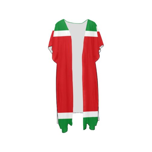 Guadeloupe Flag Mid-Length Chiffon Cover Up