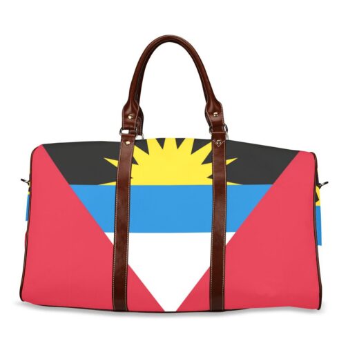 Antigua and Barbuda Flag Travel Bag (Brown)
