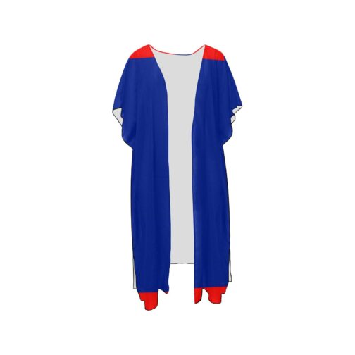 Belize Flag Mid-Length Chiffon Cover Up
