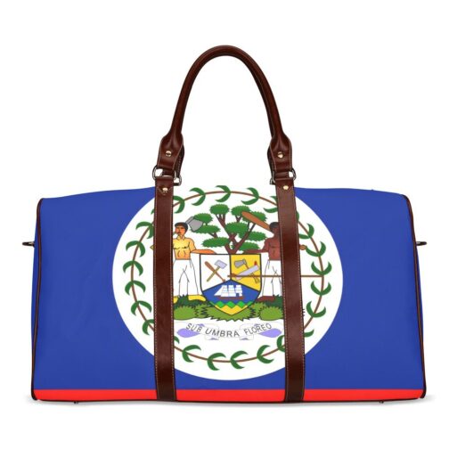Belize Flag Travel Bag (Brown)