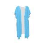 Saint Lucia Flag Print Mid-Length Chiffon Cover Up