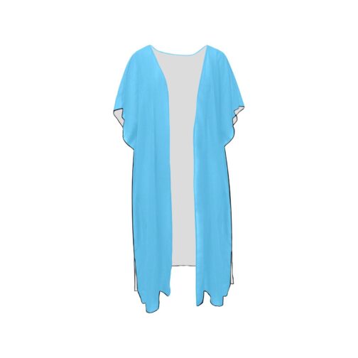 Saint Lucia Flag Print Mid-Length Chiffon Cover Up