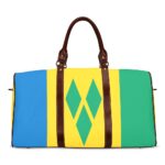 Saint Vincent and the Grenadines Flag Travel Bag (Brown)