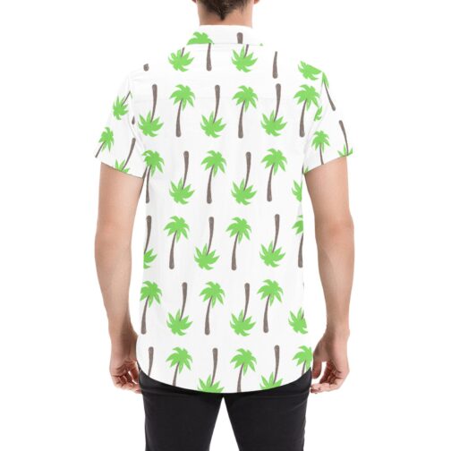 Palm Tree Pattern Men's Shirt (White) - Image 2