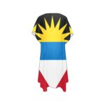 Antigua and Barbuda Flag Print Mid-Length Chiffon Cover Up