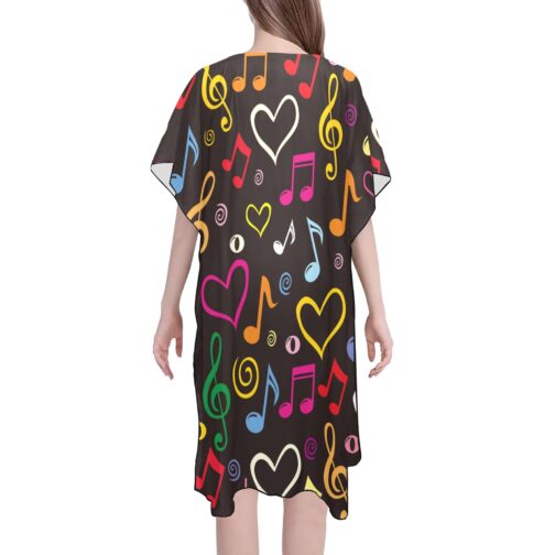 Music And Hearts Mid-Length Chiffon Cover Up