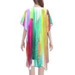 Abstract Colorful Mid-Length Chiffon Cover Up