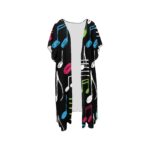 Music Notes Mid-Length Chiffon Cover Up
