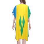Saint Vincent and the Grenadines Flag Mid-Length Chiffon Cover Up
