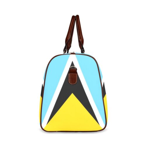 Saint Lucia Flag Travel Bag (Brown)
