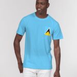 Saint Lucia Flag Pocket T-Shirt