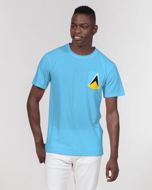 Saint Lucia Flag Pocket T-Shirt