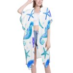 Ocean Seahorse Mid-Length Chiffon Cover Up