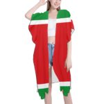 Guadeloupe Flag Mid-Length Chiffon Cover Up